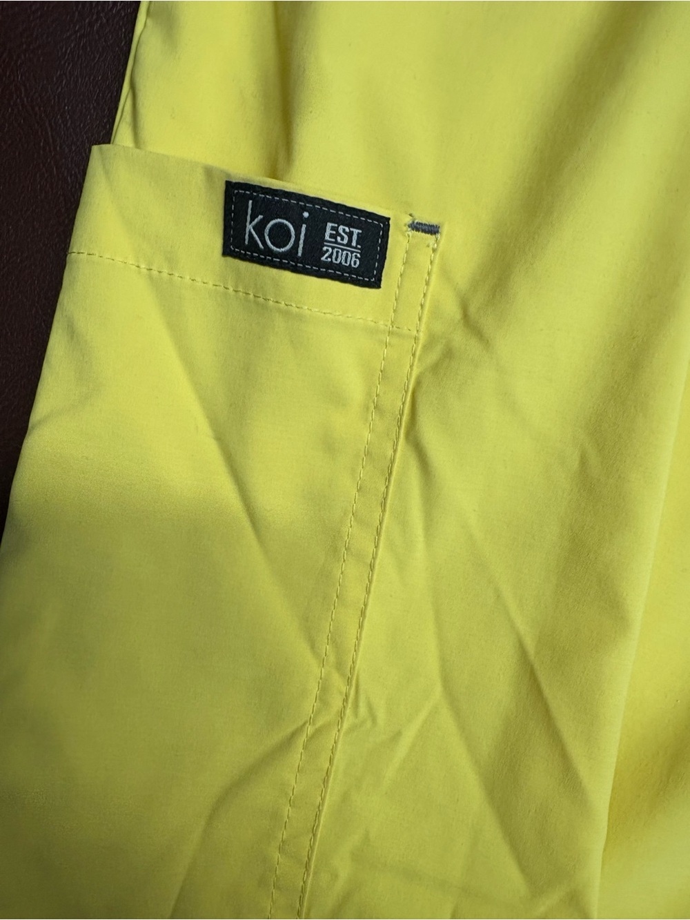 Bright Yellow Two-Piece scrub Set - Picture 7 of 10
